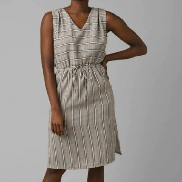 Prana Dresses & Skirts - Prana Ecotropics Dress Size S Womens 100% Organic Cotton Stripe Midi Boho New